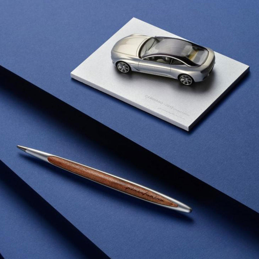 Pininfarina Cambiano Classic Ethergraf Pencil with Solid Wood Desk Stand – Aluminium