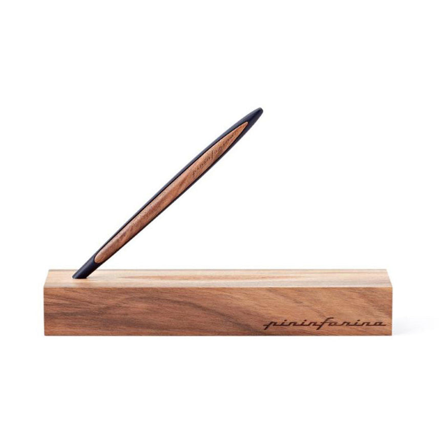 Pininfarina | Cambiano Classic Ink | Ballpoint Pen | Blue |  Solid Wood Desk Stand