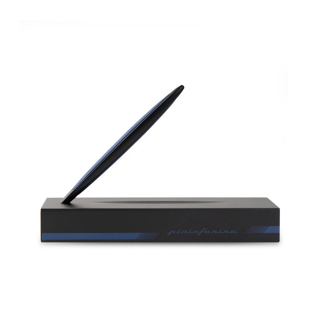 Pininfarina Cambiano Race Ballpoint Pen with Racing Desk Stand – Blue
