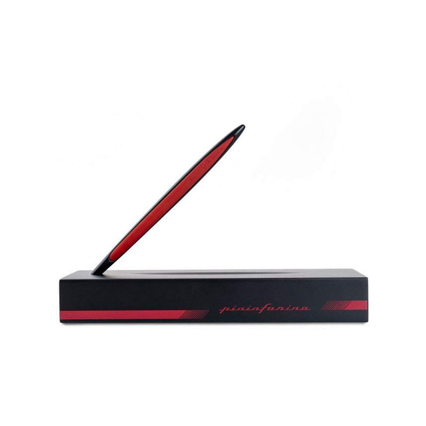 Pininfarina Cambiano Race Ballpoint Pen with Racing Desk Stand – Red