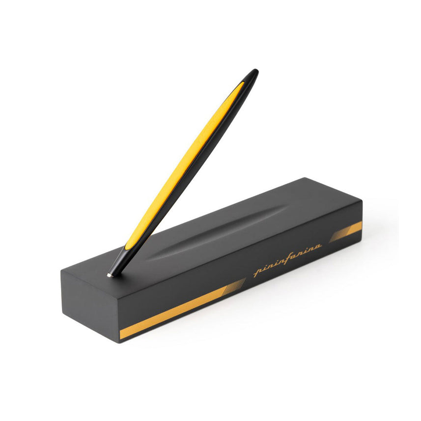 Pininfarina Cambiano Race Ballpoint Pen with Racing Desk Stand – Yellow
