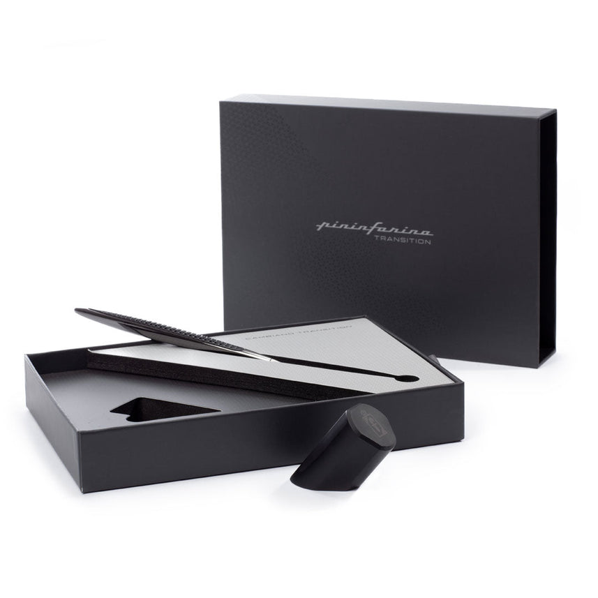 Pininfarina Cambiano Transitions Black Ethergraf Pencil with Inclined Desk Stand