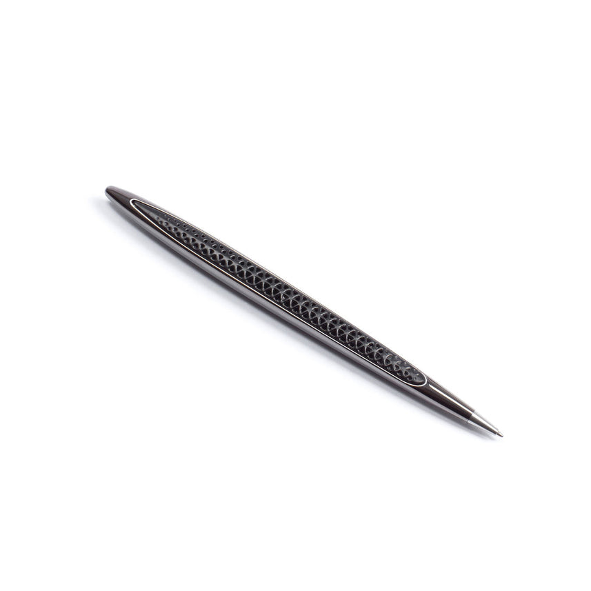 Pininfarina Cambiano Transitions Black Ballpoint Pen with Inclined Desk Stand