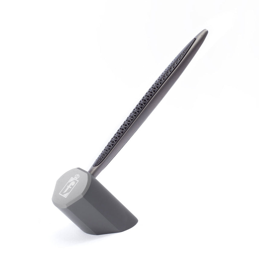 Pininfarina Cambiano Transitions Titanium Ballpoint Pen with Inclined Desk Stand