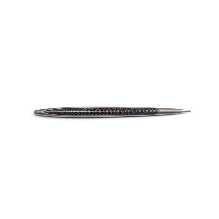 Pininfarina Cambiano Transitions Titanium Ethergraf Pencil with Inclined Desk Stand