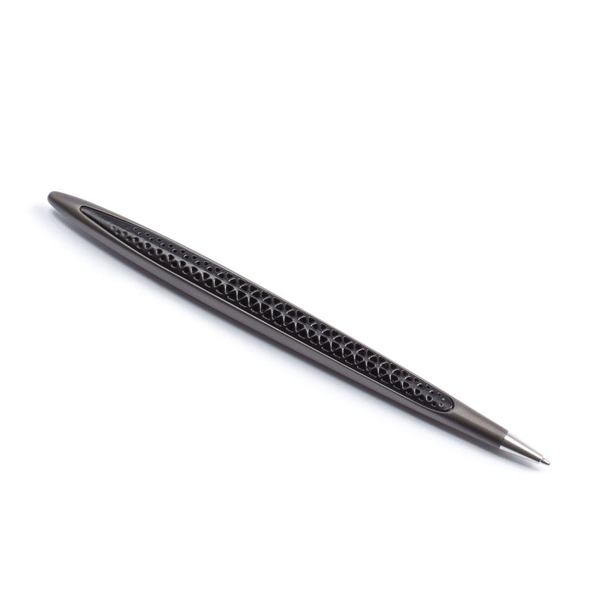 Pininfarina Cambiano Transitions Titanium Ethergraf Pencil with Inclined Desk Stand