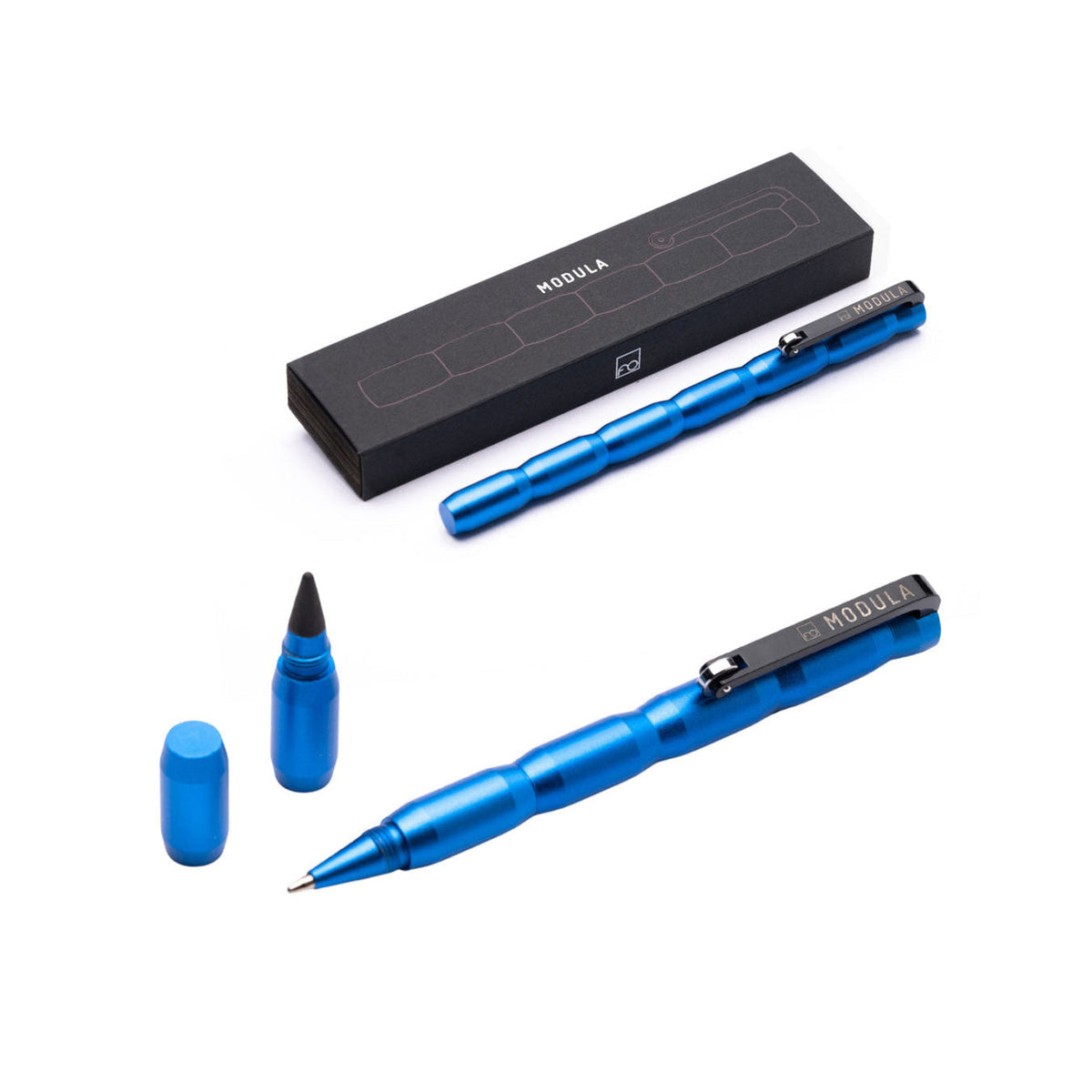 Pininfarina Forever Modula Aluminum GrafeeX Pencil and Ballpoint Pen – Blue
