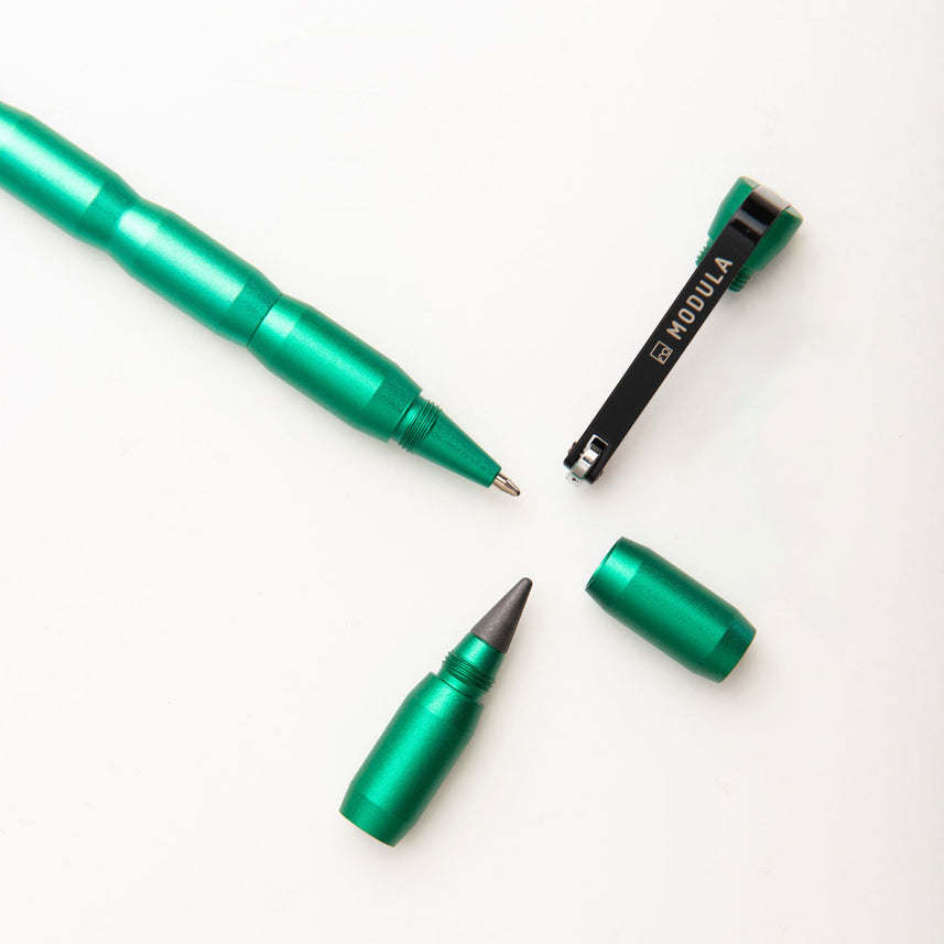 Pininfarina Forever Modula Aluminum GrafeeX Pencil and Ballpoint Pen – Green