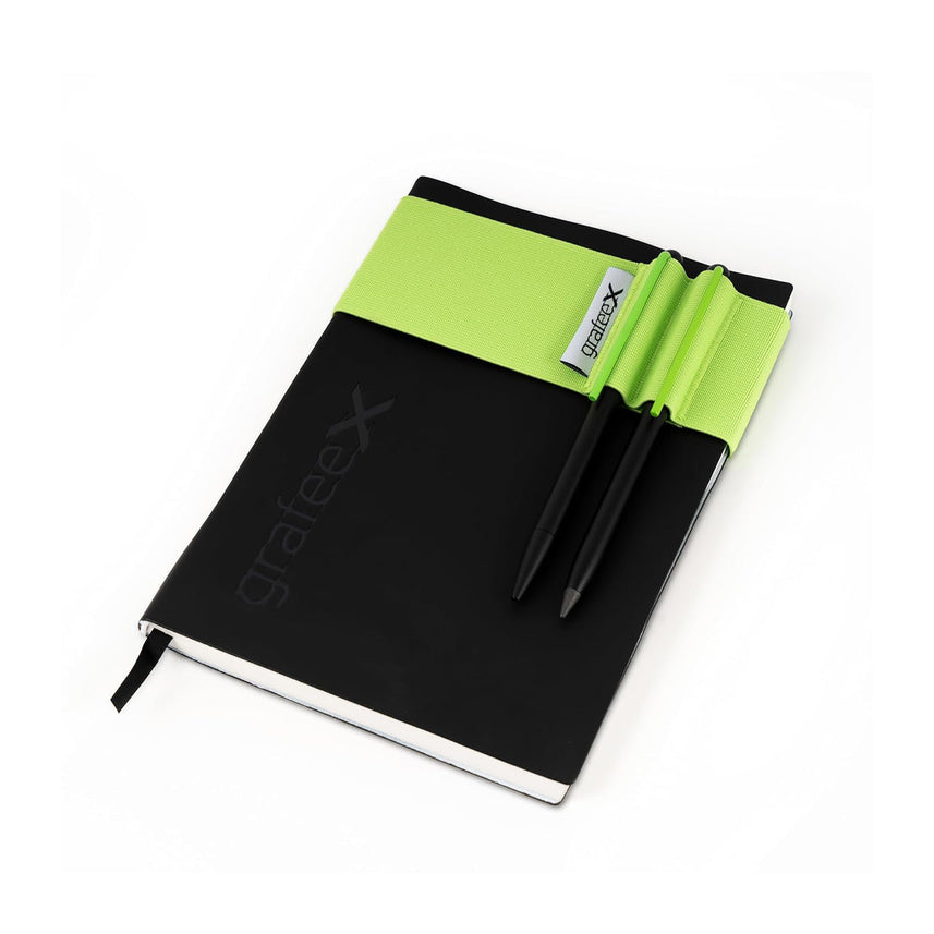 Pininfarina Grafeex Writing Pencil & Ballpoint Set with Stone Paper Notebook – Green
