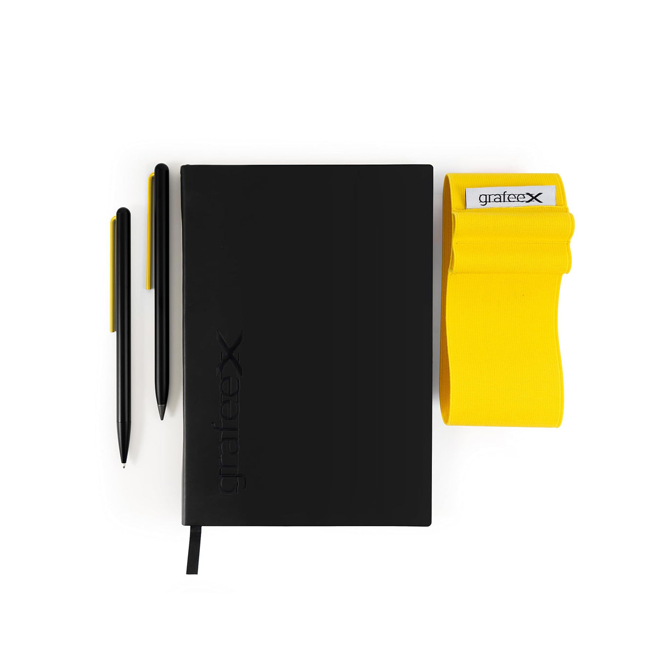 Pininfarina Grafeex Writing Pencil & Ballpoint Set with Stone Paper Notebook – Yellow