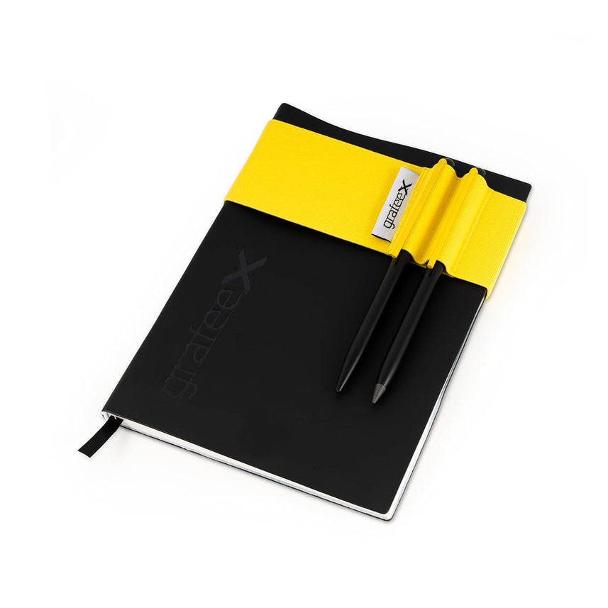 Pininfarina Grafeex Writing Pencil & Ballpoint Set with Stone Paper Notebook – Yellow