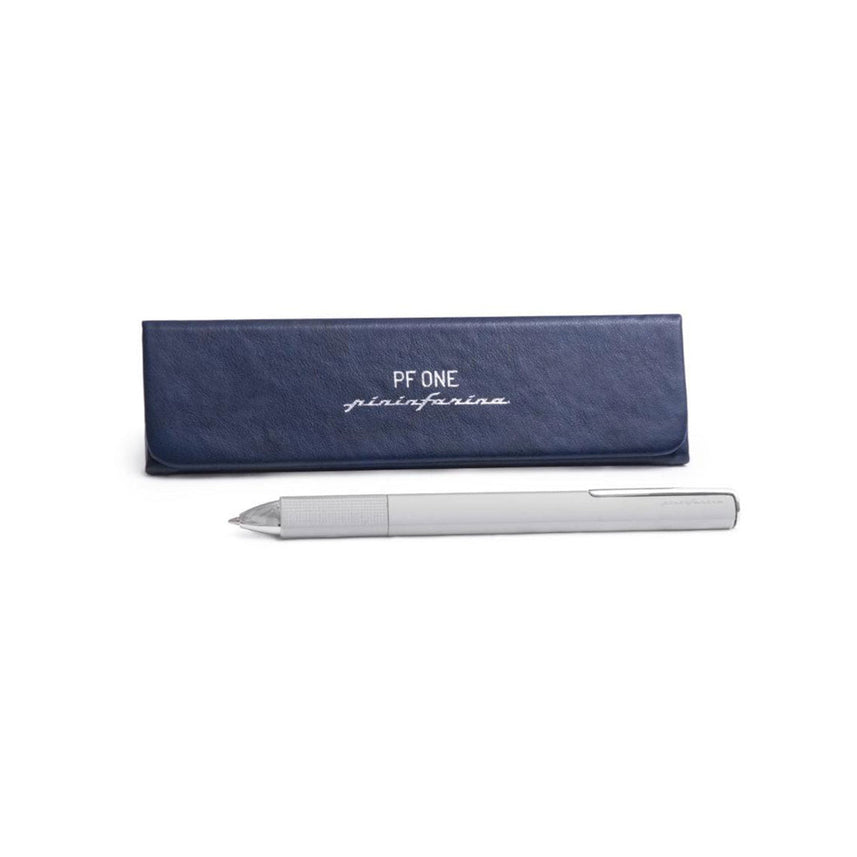 Pininfarina PF One Silver Retractable Ballpoint Pen with Twist Mechanism