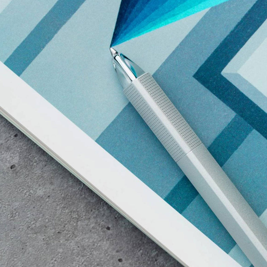 Pininfarina PF One Silver Retractable Ballpoint Pen with Twist Mechanism