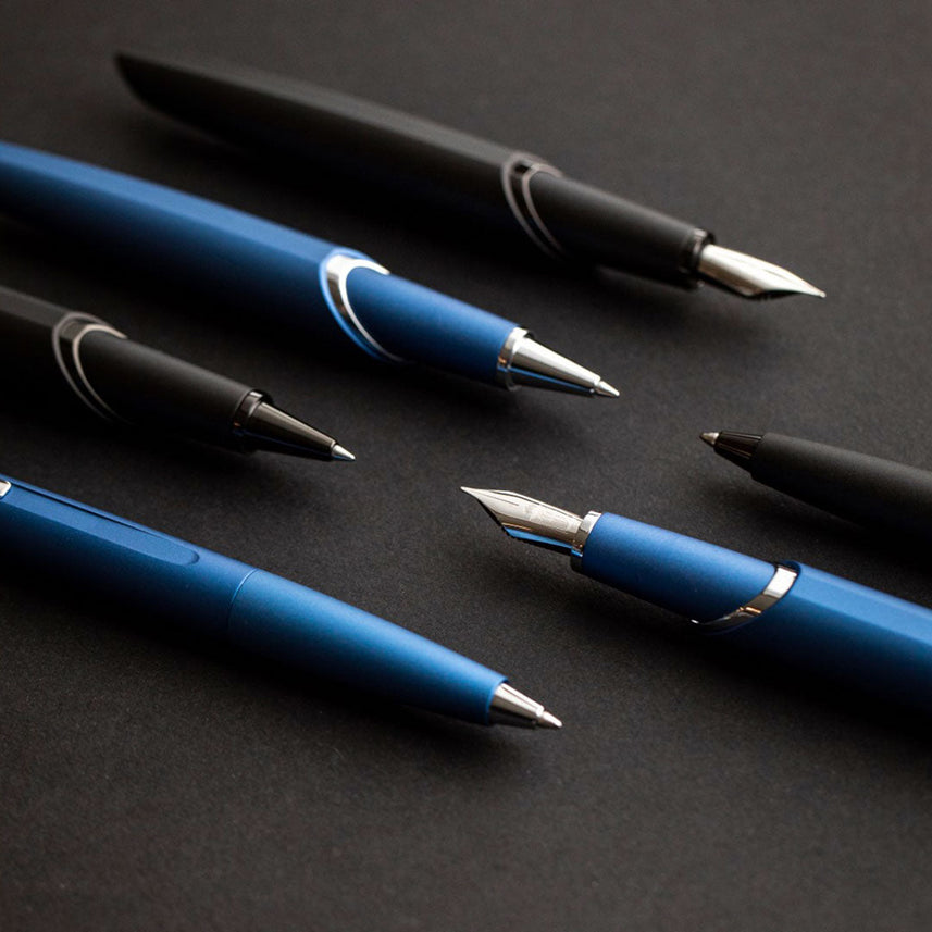 Pininfarina PF Two Dark Blue Retractable Ballpoint Pen with Twist Mechanism