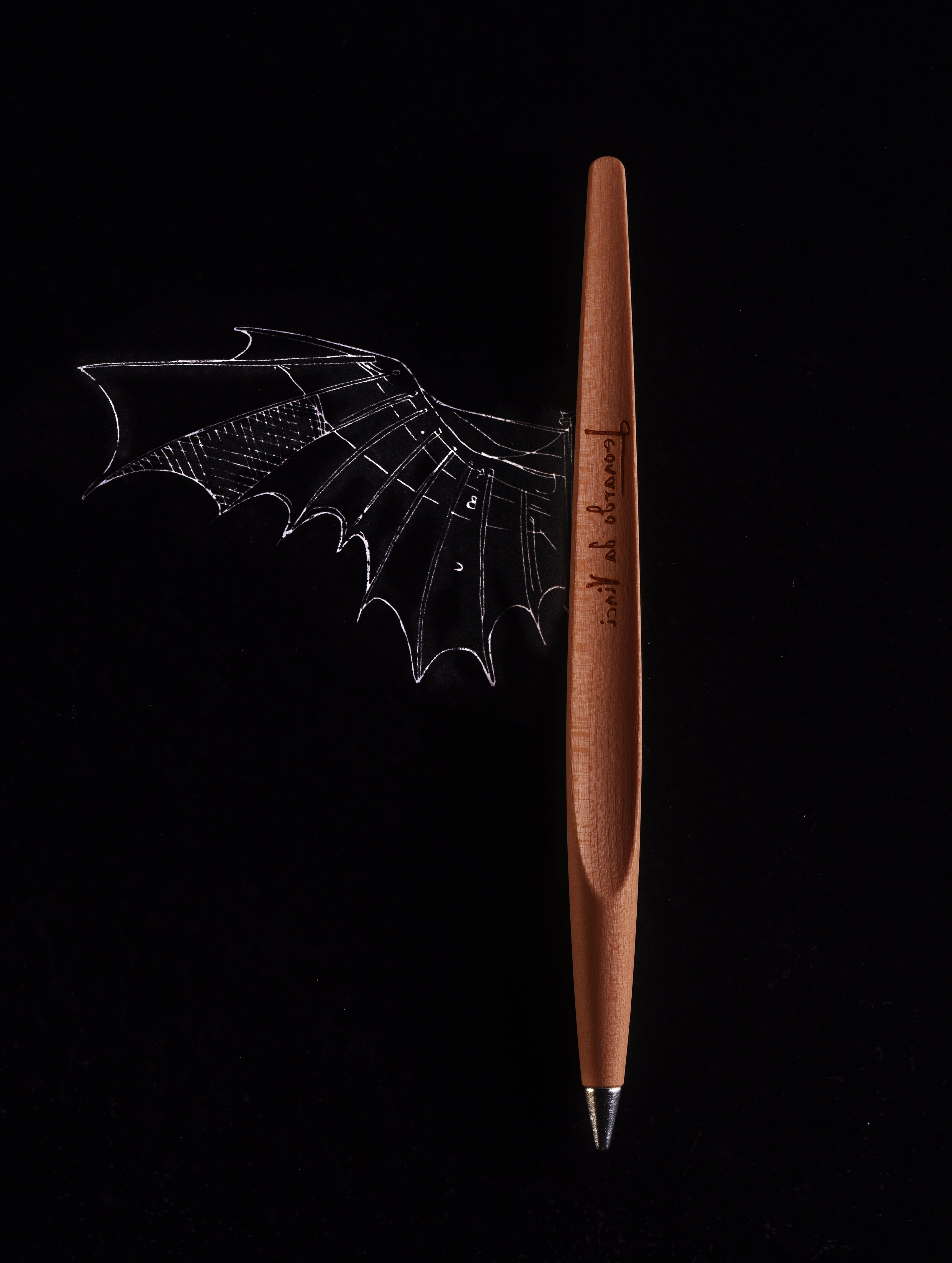 Pininfarina | Forever Piuma | Ballpoint Pen | Pear Wood | Stainless Steel Desk Stand