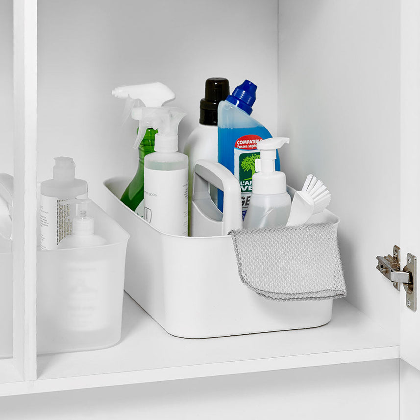 Litem | Portable Storage Organiser | Cool Grey & Ivory | Porta Grande | For Office Home & Kitchen