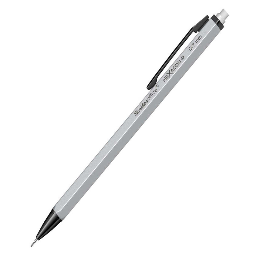 Scrikss Hexagon-R 0.7mm Mechanical Pencil - Silver