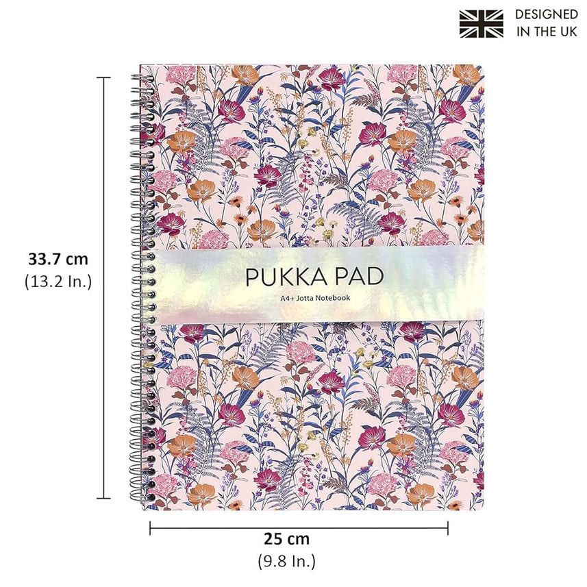 Pukka Pad | A4 | Jotta Notebook | Ruled | Cream Floral