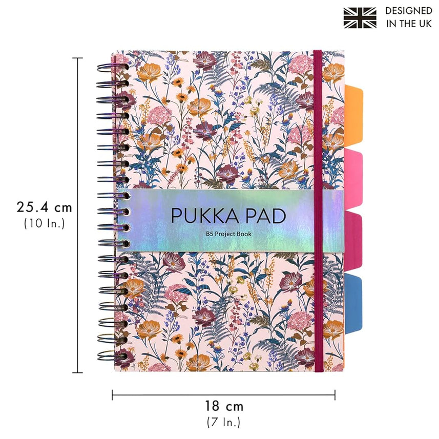 Pukka Pad | B5 | Subject book | Ruled | Cream Floral