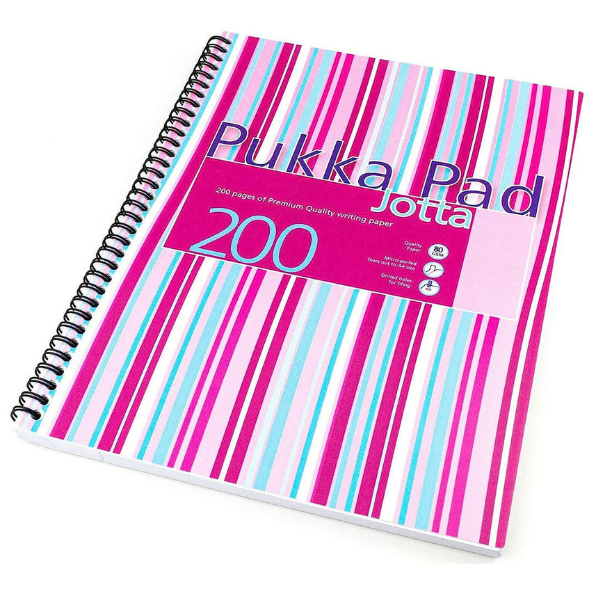Pukka Pad | A4 | Jotta Polyprop Notebook | Pink Stripes