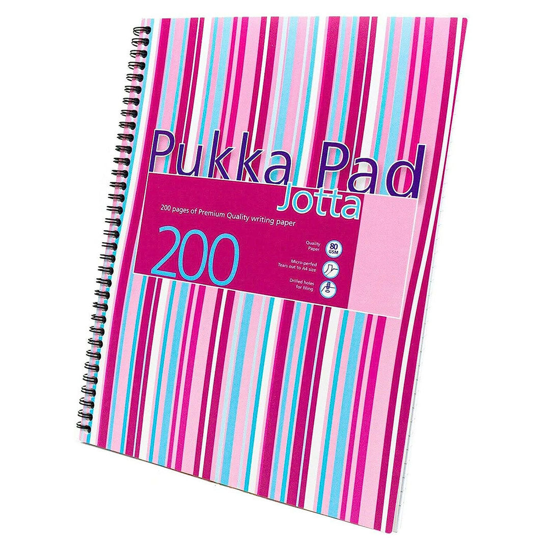 Pukka Pad | A4 | Jotta Polyprop Notebook | Pink Stripes