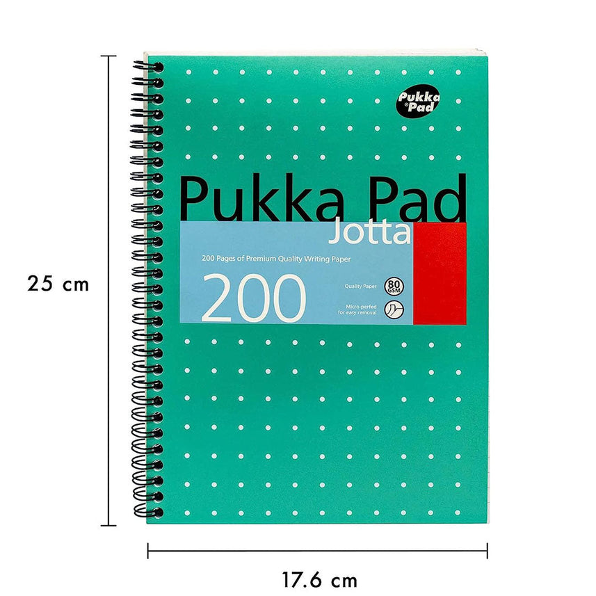 Pukka Pad | B5 | Wirebound Jotta Notebook Ruled | Metallic