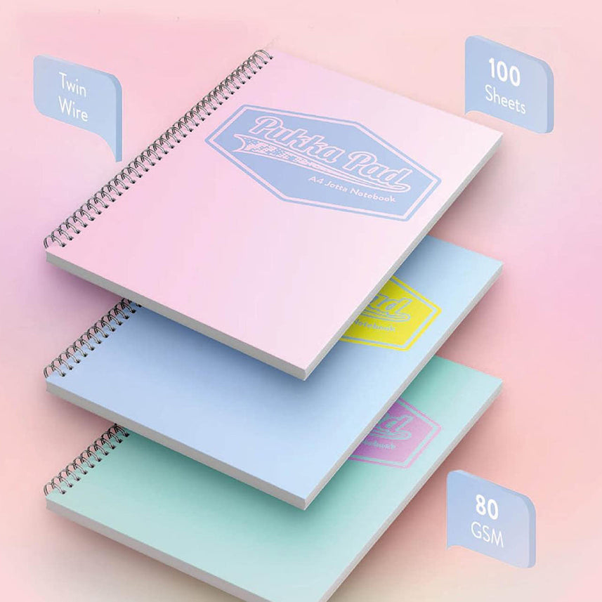 Pukka Pad | A4 | Pastel Jotta Note Pad | Pink