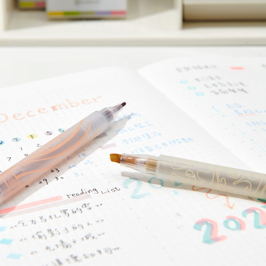 Pure Dual Tips Highlighter Set- National Museum of China - INDOFUTURE - Highlighter