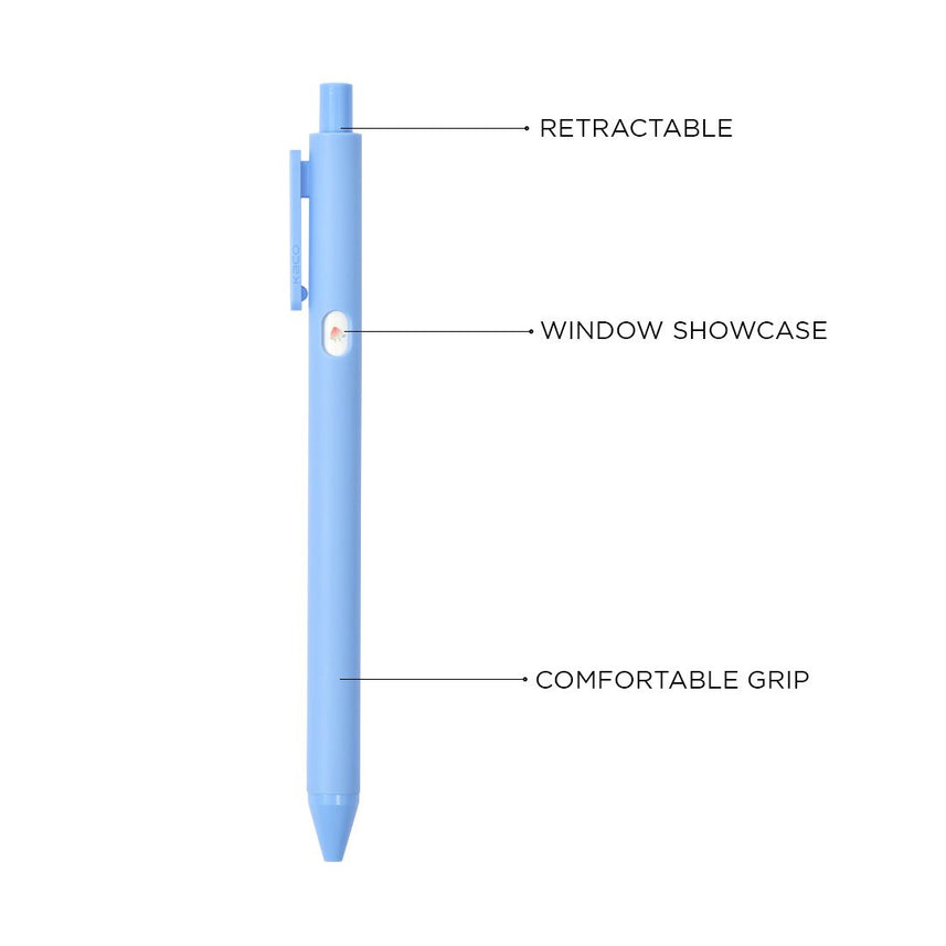 Pure (small window) gel ink pen 4 pc/set - INDOFUTURE - K1053 - GEL PENS