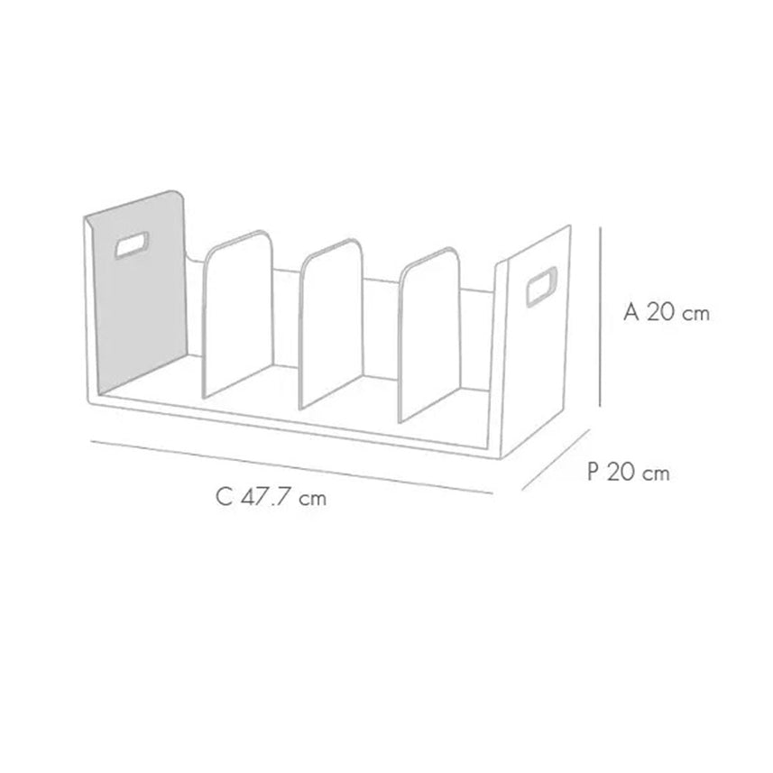 Litem | Book Rack | 4 Compartments | Organizer| Yellow |Roomax