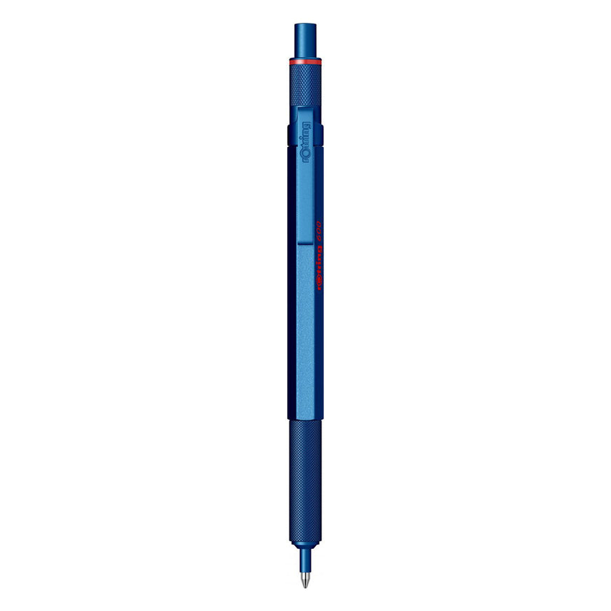 Rotring | 600 Series | Blue 1.0mm Ball Pen | Metal Body | Non-Slip | Metal Knurled Grip