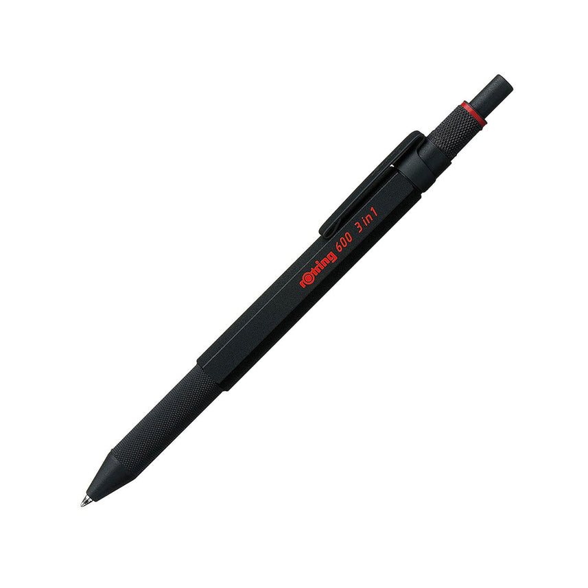 Rotring | 600 Pen And Mechanical Pencil | 3-in-1 | Black