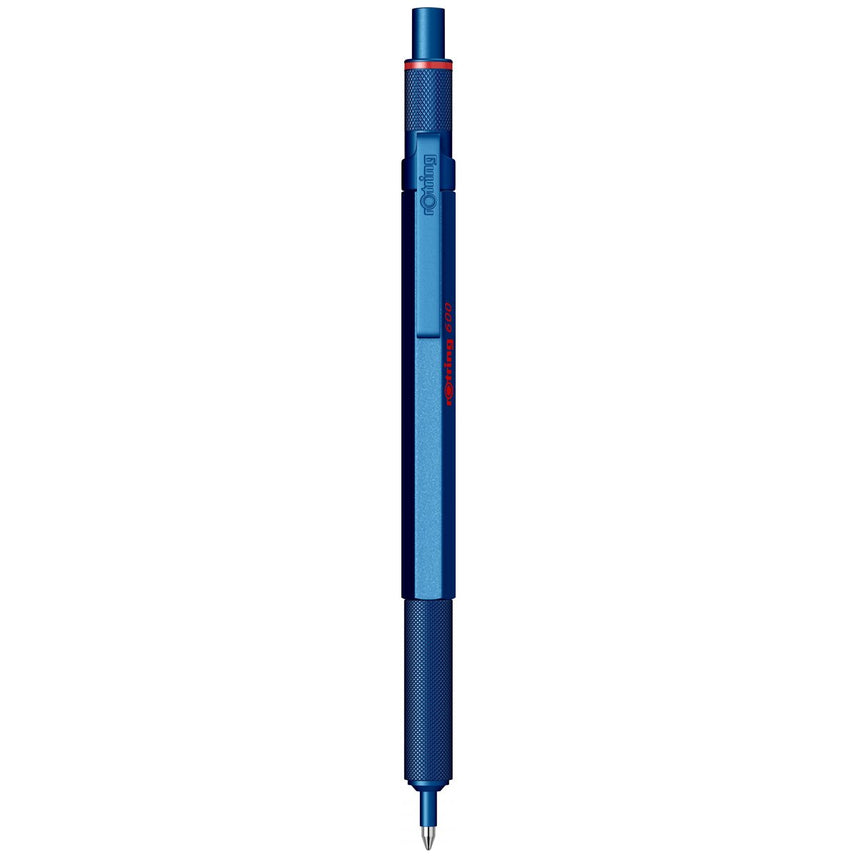 Rotring | 600 Series | Blue 1.0mm Ball Pen | Metal Body | Non-Slip | Metal Knurled Grip