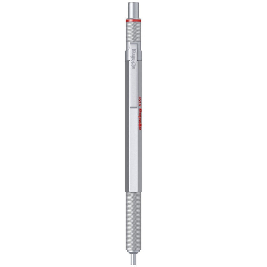 Rotring | 600 Series | Silver 1.0mm Ball Pen | Metal Body | Non-Slip | Metal Knurled Grip