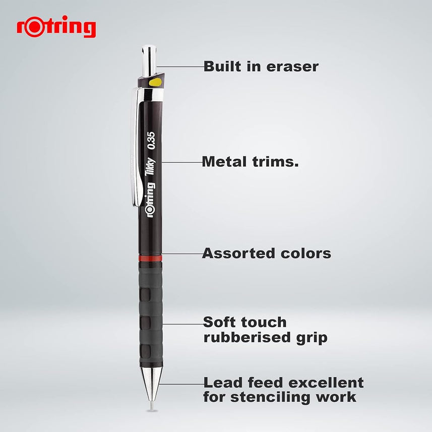 Rotring | Tikky | 0.35 mm | Mechanical Pencil | Black