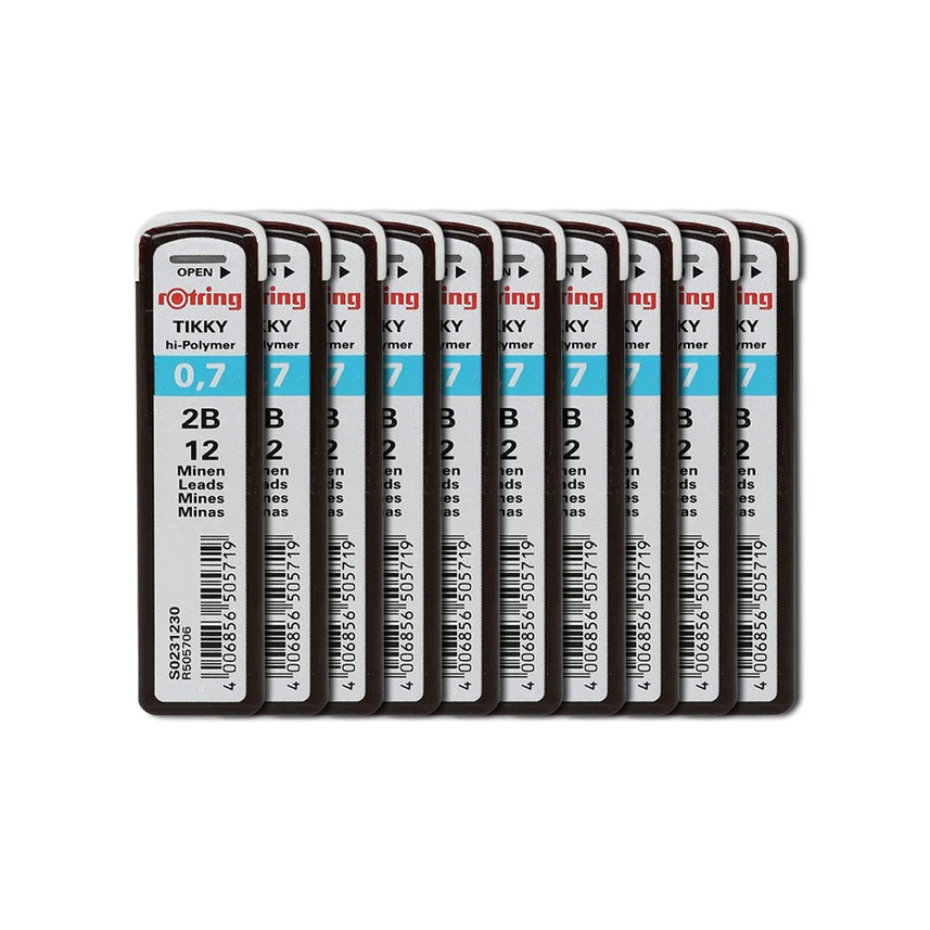 Rotring | Tikky | 0.7MM | 2B Replacement Leads | Pack of 10
