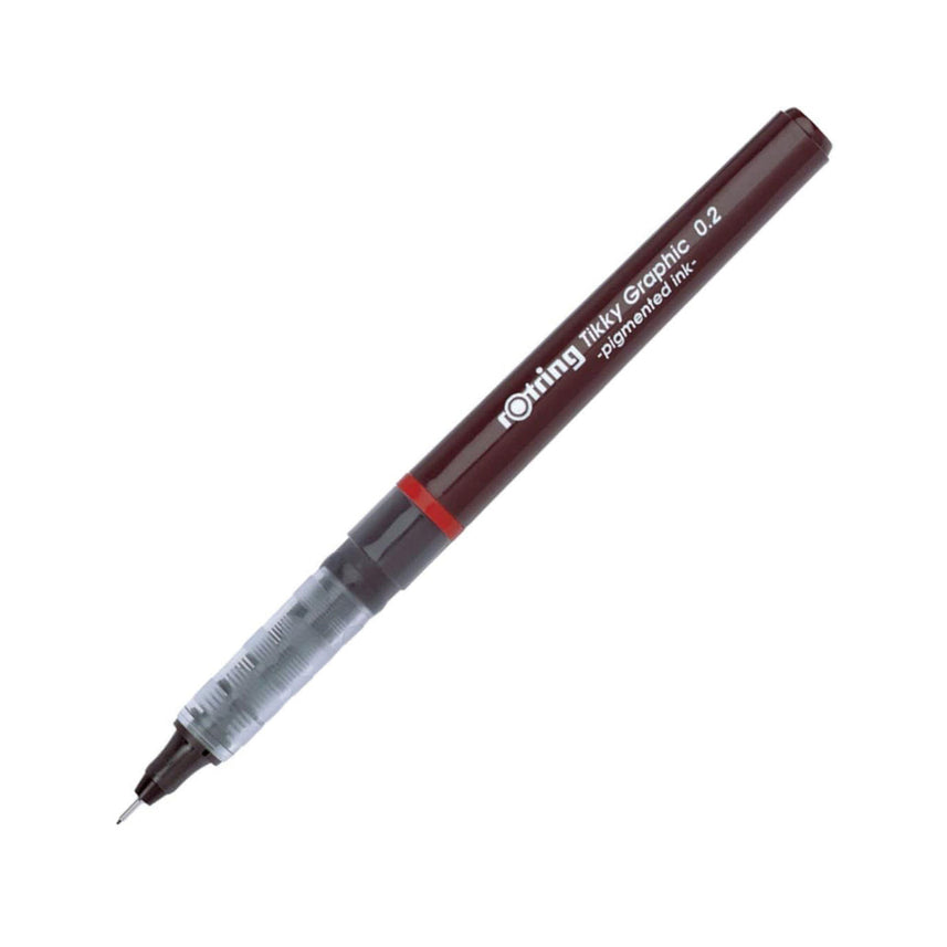 Rotring | Tikky | Graphic Fineliner | 0.2mm | Black Ink | Box of 12