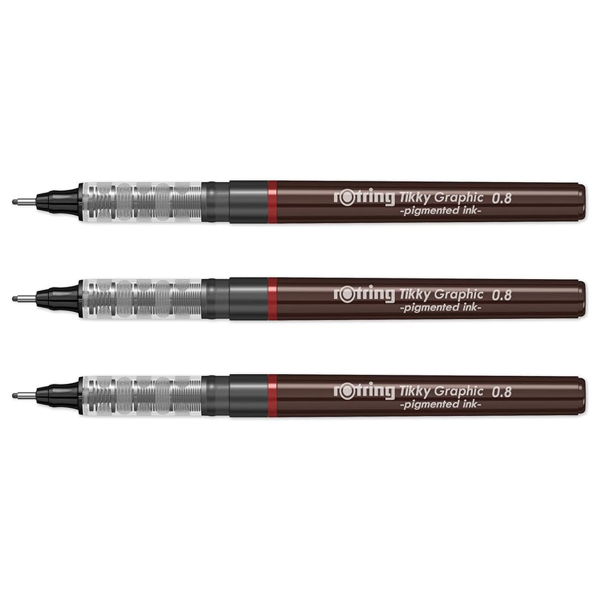 Rotring | Tikky | Graphic Fineliner | 0.8mm | Black Ink