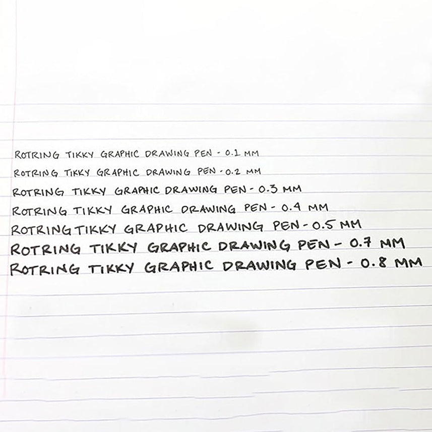 Rotring | Tikky | Graphic Fineliner | Black Pigment Lightfast | 0.2mm 0.3mm | 6 Pen Set | 3 Each