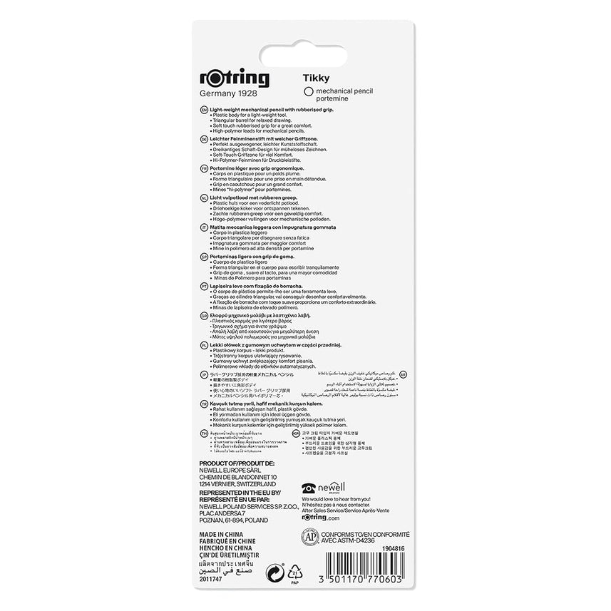 Rotring | Tikky | Mechanical Pencil Set | 0.7mm | Black Barrel