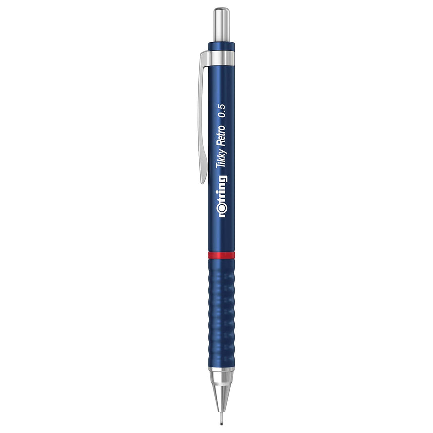 Rotring Tikky Retro Mechanical Pencil 0.5mm – Blue | 2B Leads + Tikky 30 Eraser