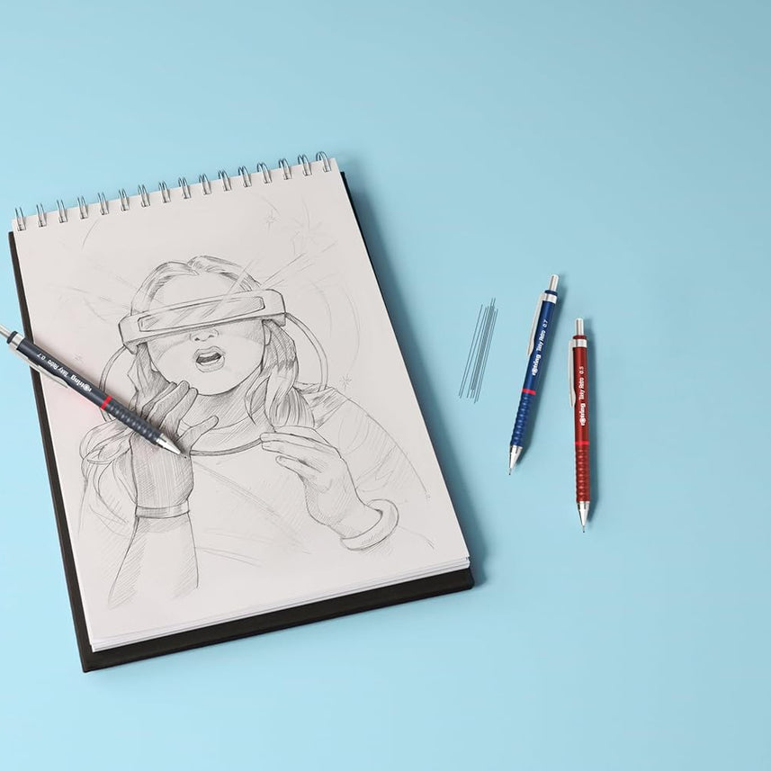 Rotring Tikky Retro Mechanical Pencil 0.5mm – Grey | 2B Lead & Built - In Eraser - penpencilink