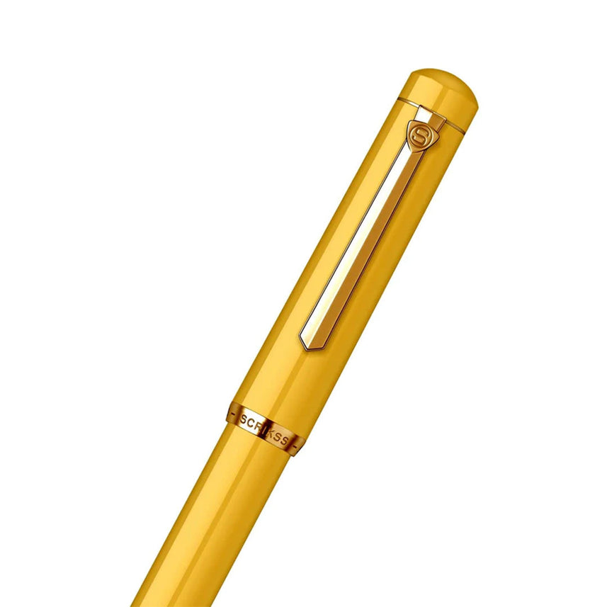Scrikss 419 Medium Nib Fountain Pen - Yellow GT