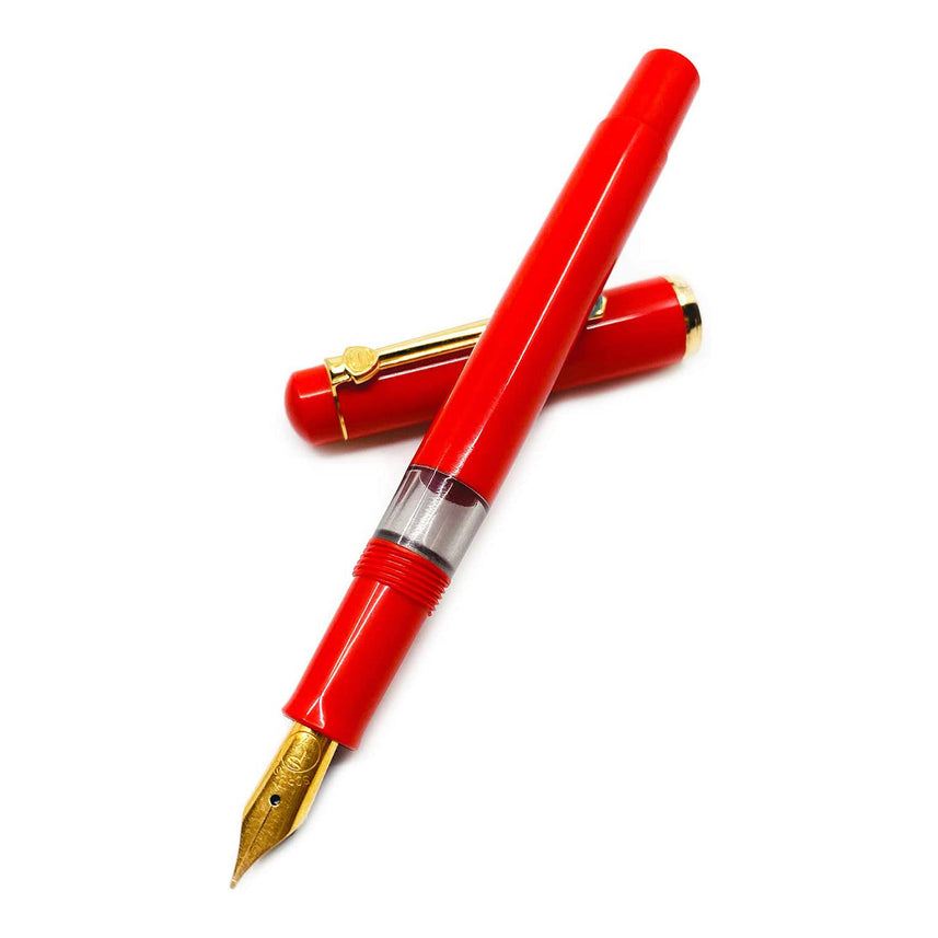 Scrikss 419 Medium Nib Fountain Pen - Red GT