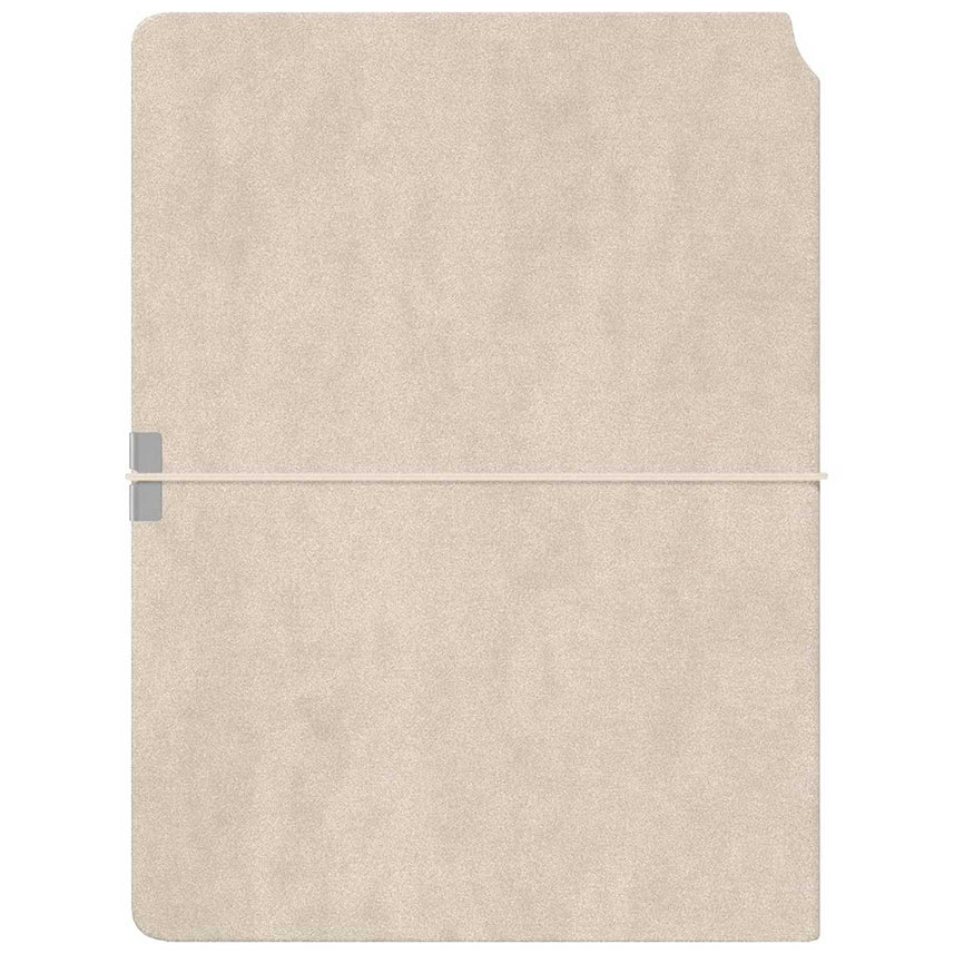 Scrikss | A5 Size | Premium Notebook | Beige Faux Leather Paperback Cover | Ruled