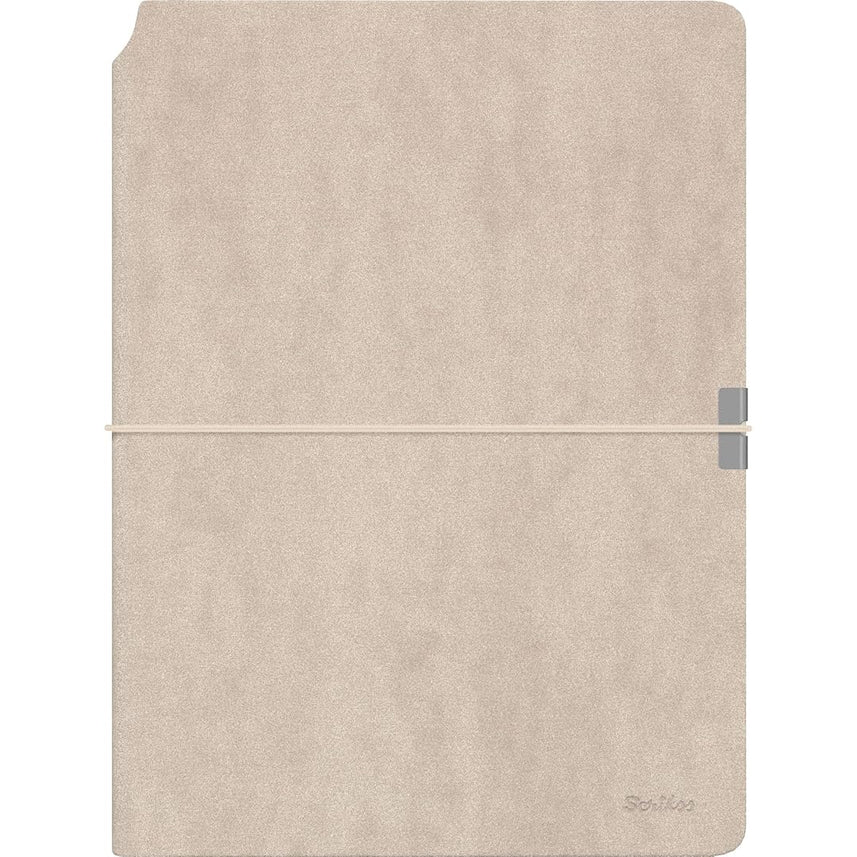 Scrikss | A5 Size | Premium Notebook | Beige Faux Leather Paperback Cover | Ruled