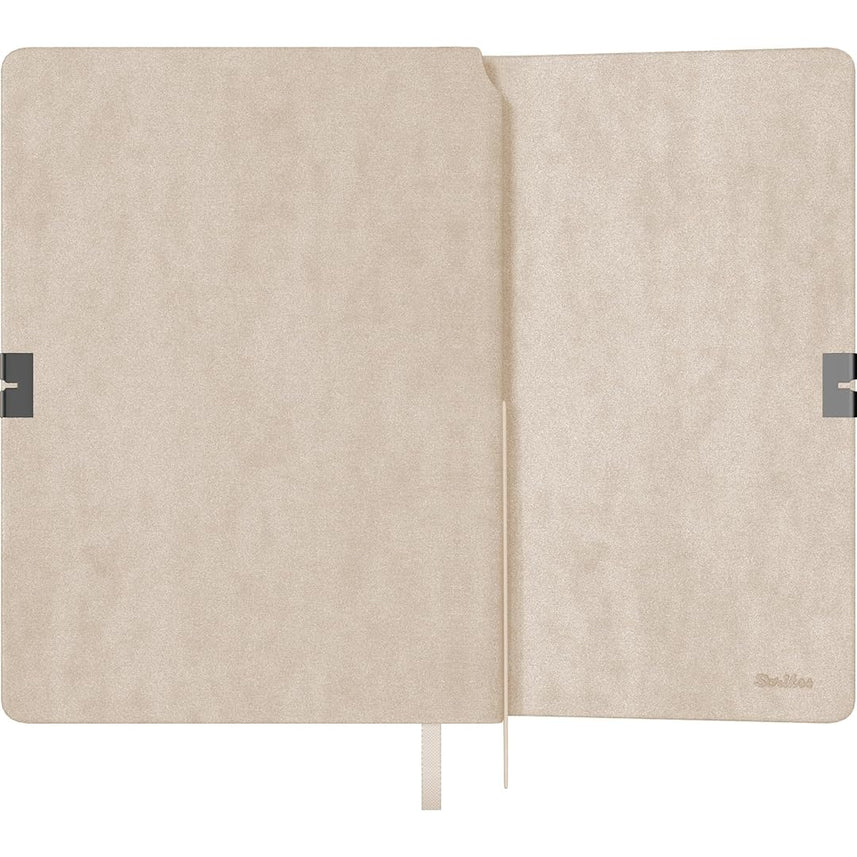 Scrikss | A5 Size | Premium Notebook | Beige Faux Leather Paperback Cover | Ruled