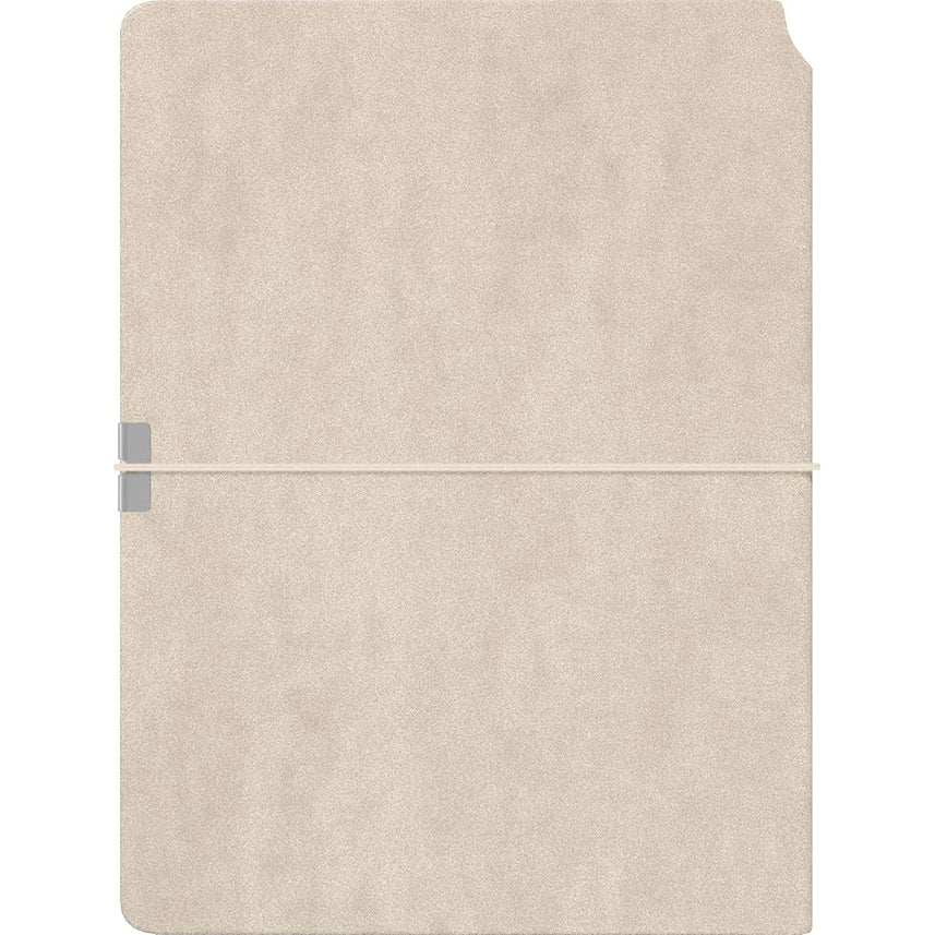 Scrikss | A5 Size | Premium Notebook | Beige Faux Leather Paperback Cover | Ruled