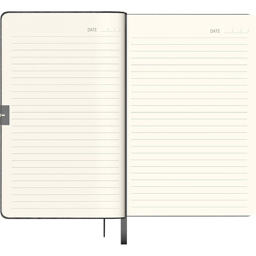 Scrikss | A5 Size | Premium Notebook | Black Faux Leather Paperback Cover | Ruled