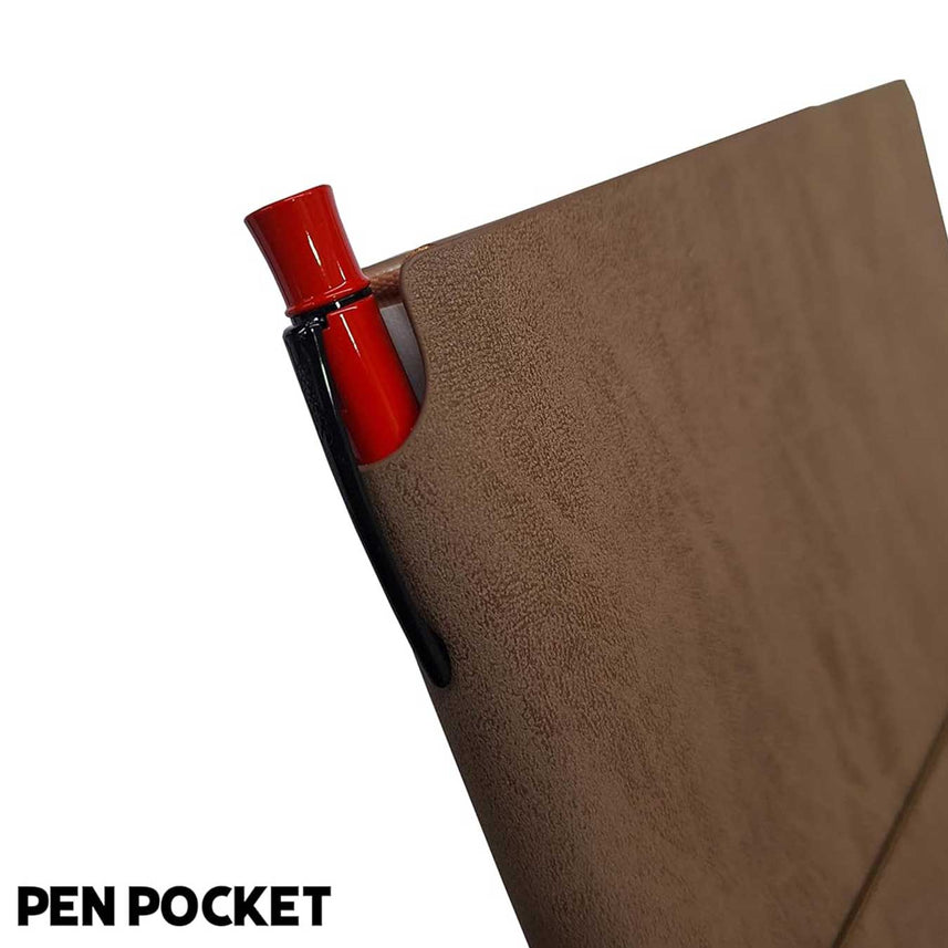 Scrikss | A5 Size | Premium Notebook | Mink Faux Leather Paperback Cover | Ruled